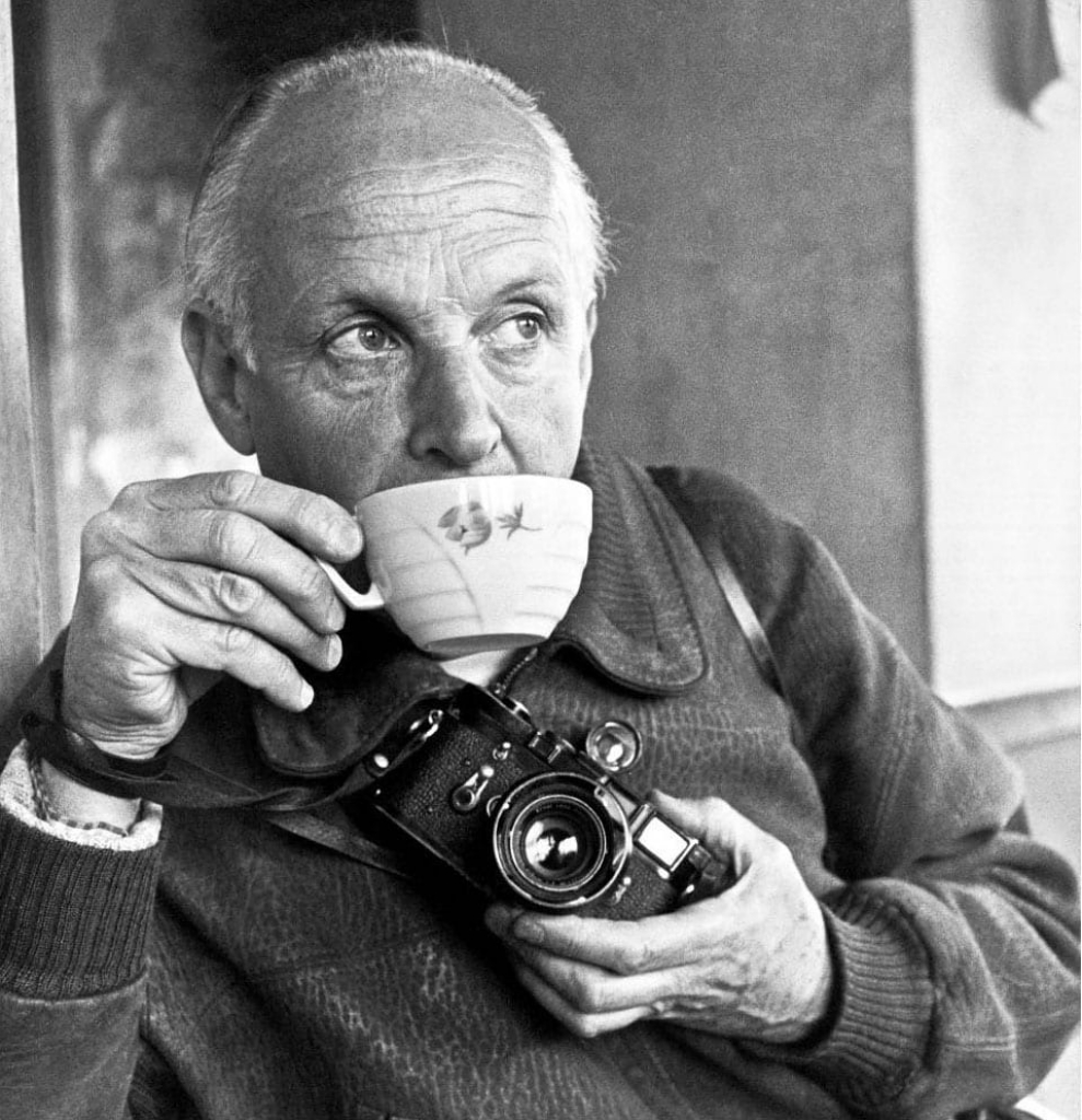 Henri Cartier-Bresson with Leica M3 Black Paint