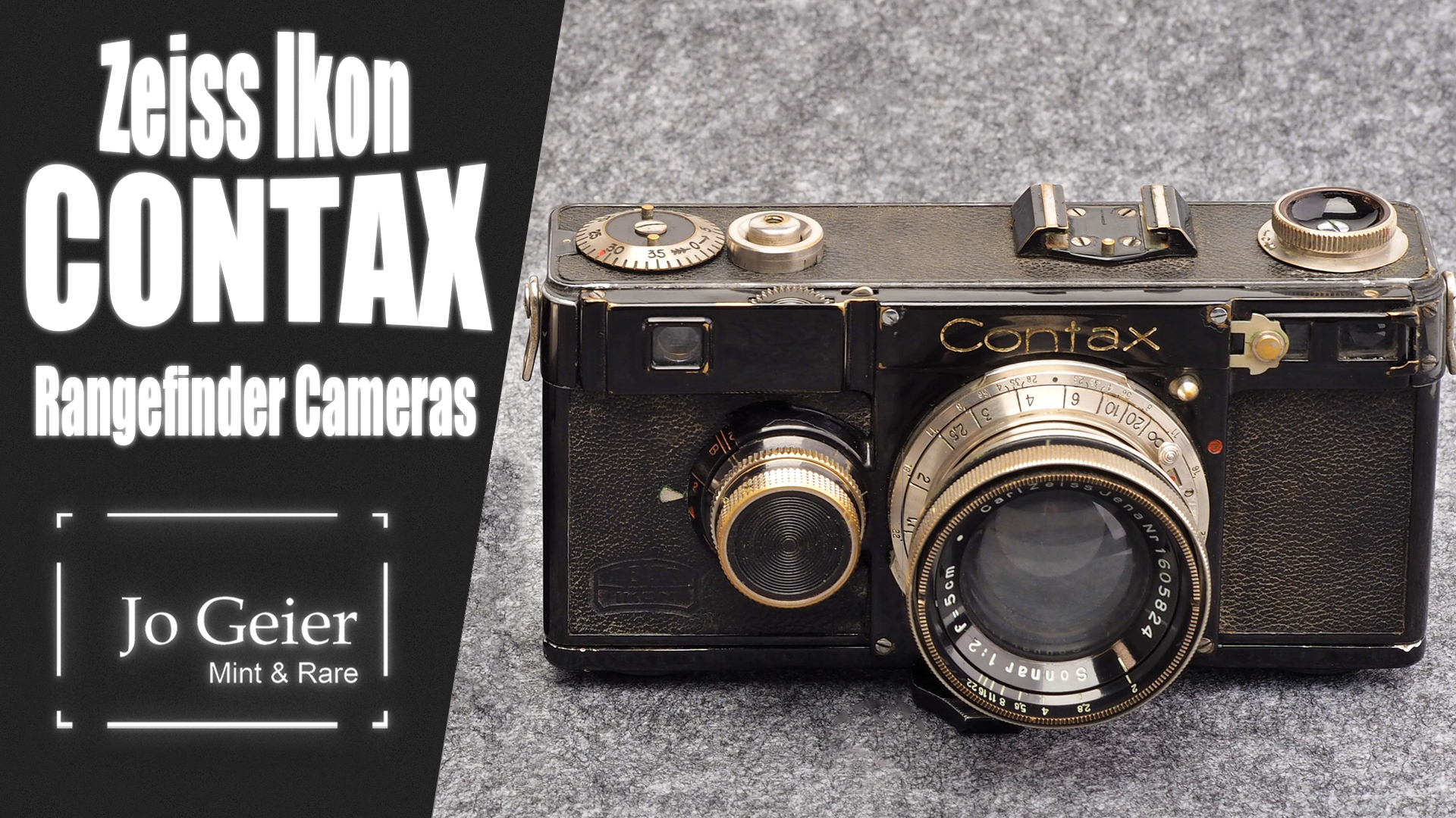Zeiss Ikon Contax Rangefinder Cameras - A Quick Overview - Video - Jo Geier - Mint & Rare