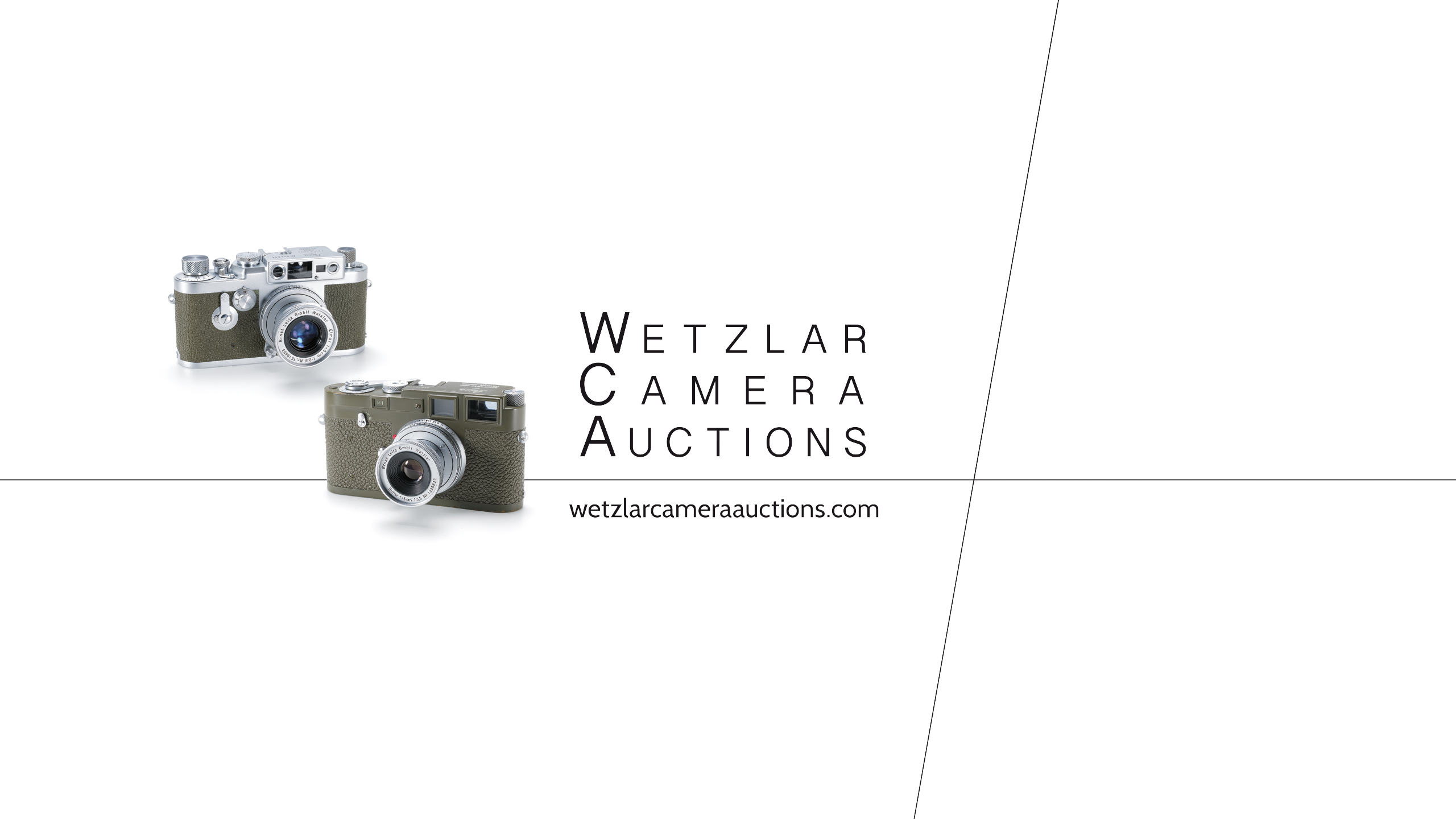 Wetzlar Camera Auctions - Leica IIIg olive & Leica M1 olive Bundeseigentum - October 08th 2022