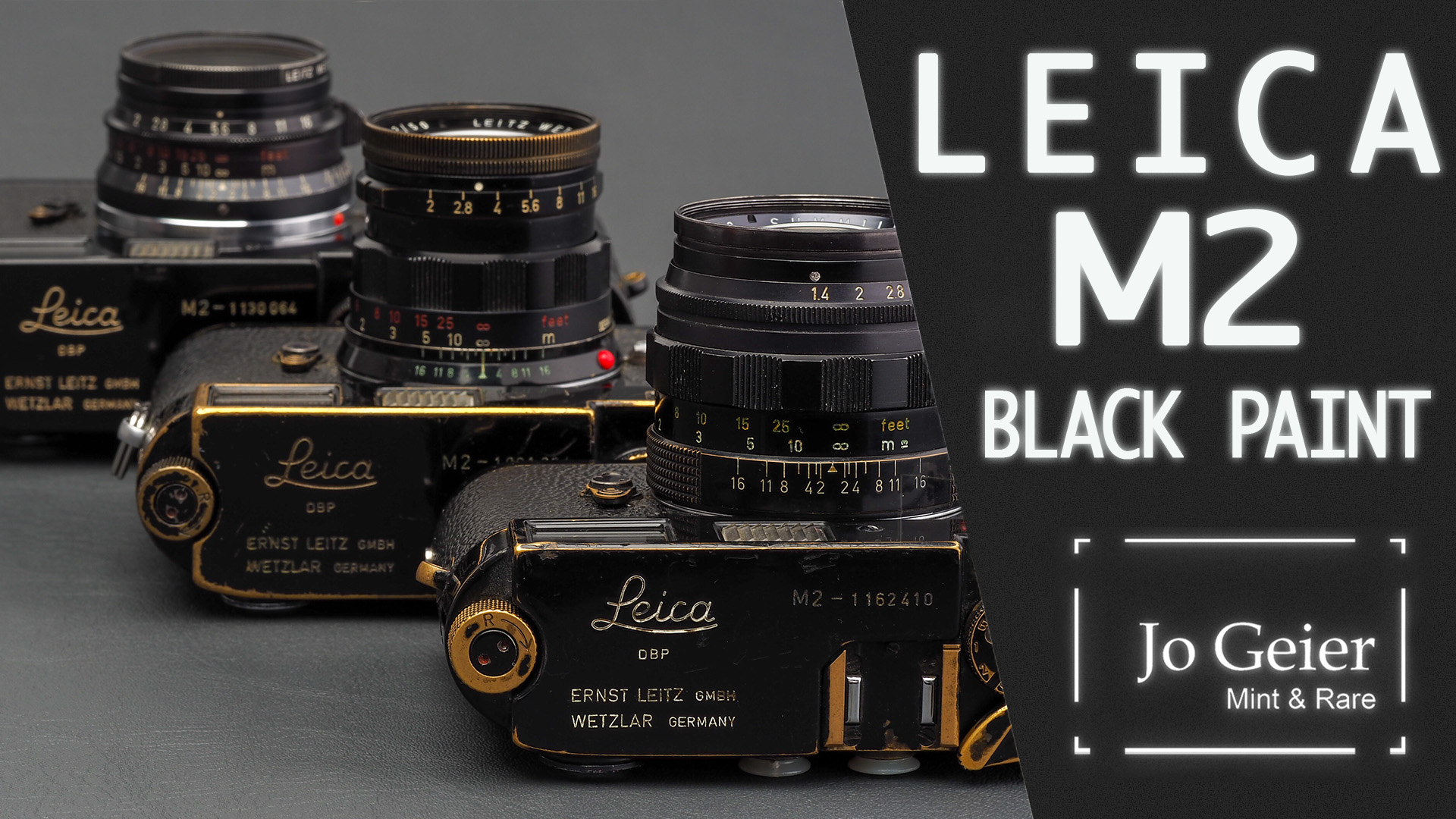 Leitz Leica M2 Black Paint Cameras and Lenses - Jo Geier - Mint & Rare