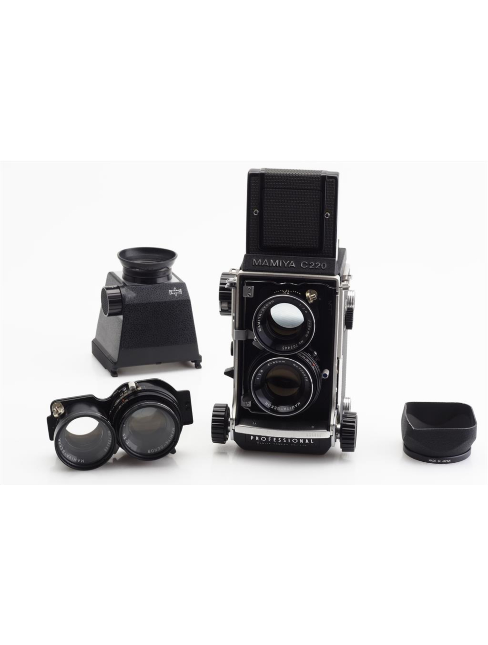 Mamiya C220 6x6 Outfit w. 80mm & 105mm & Prism & Hood | JO GEIER