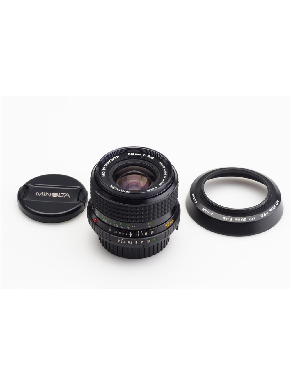 Minolta MD 2.8/28mm W.Rokkor w. Hood #1076169 | JO GEIER