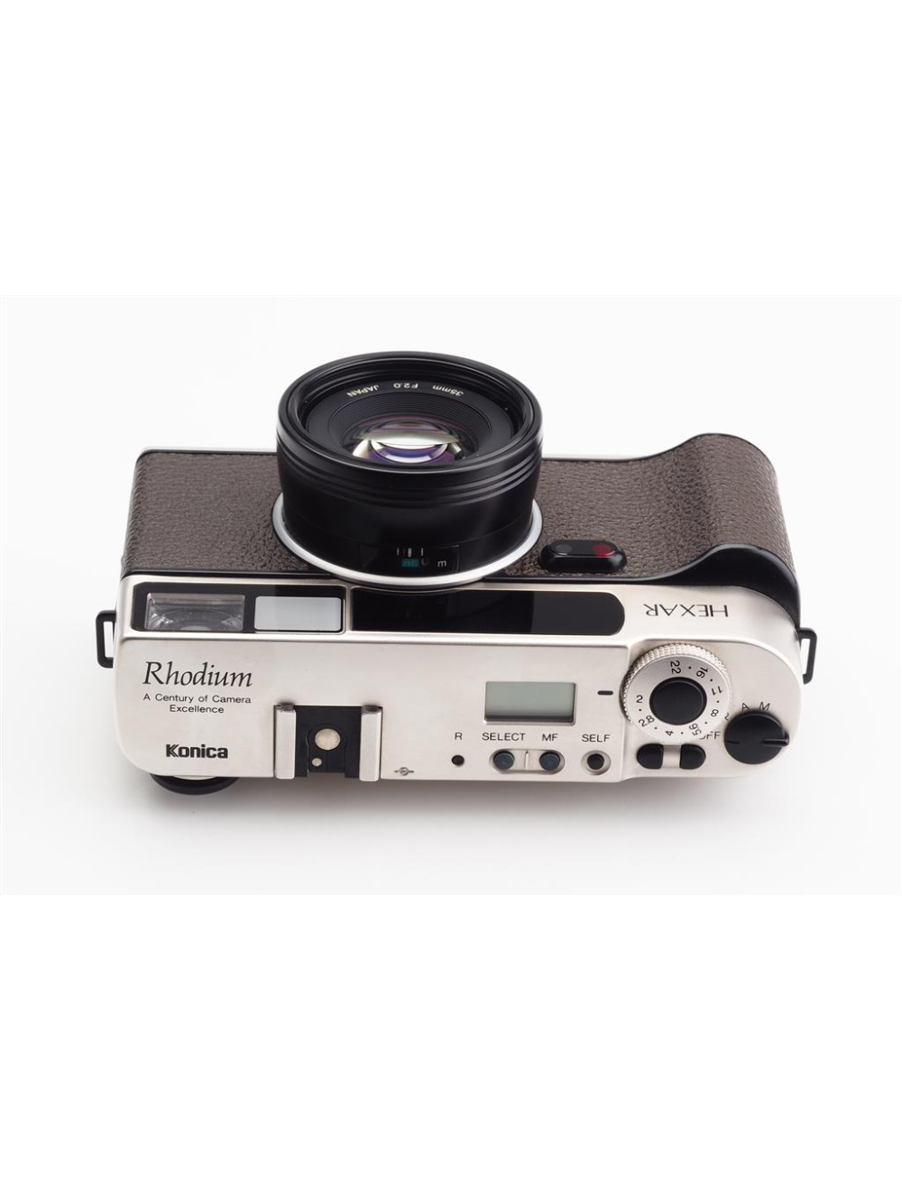Konica Hexar AF Rhodium 2/35mm Hexar Lens & Flash #0100189 | JO GEIER