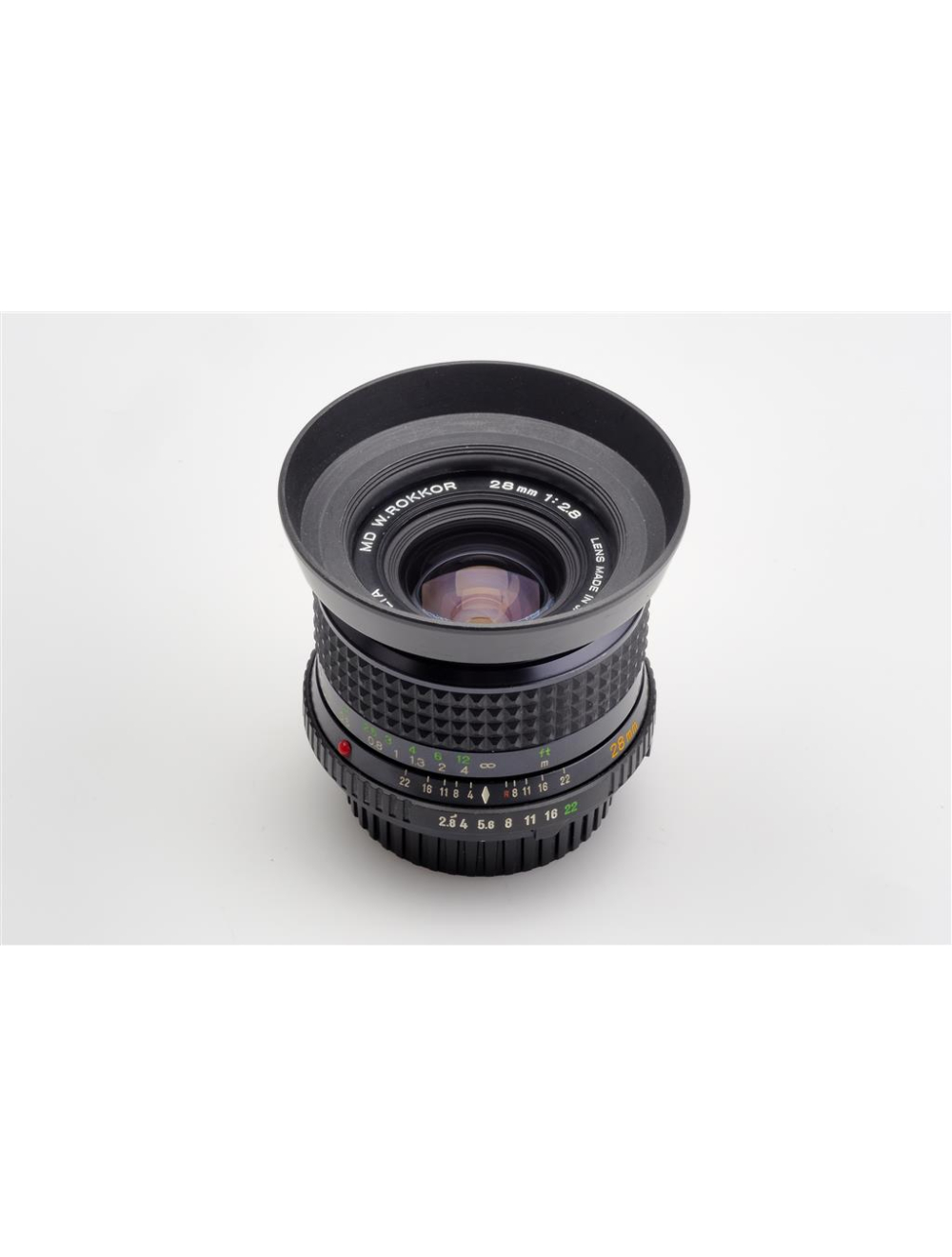 Minolta MD 2.8/28mm W.Rokkor w. Hood #1133957 | JO GEIER