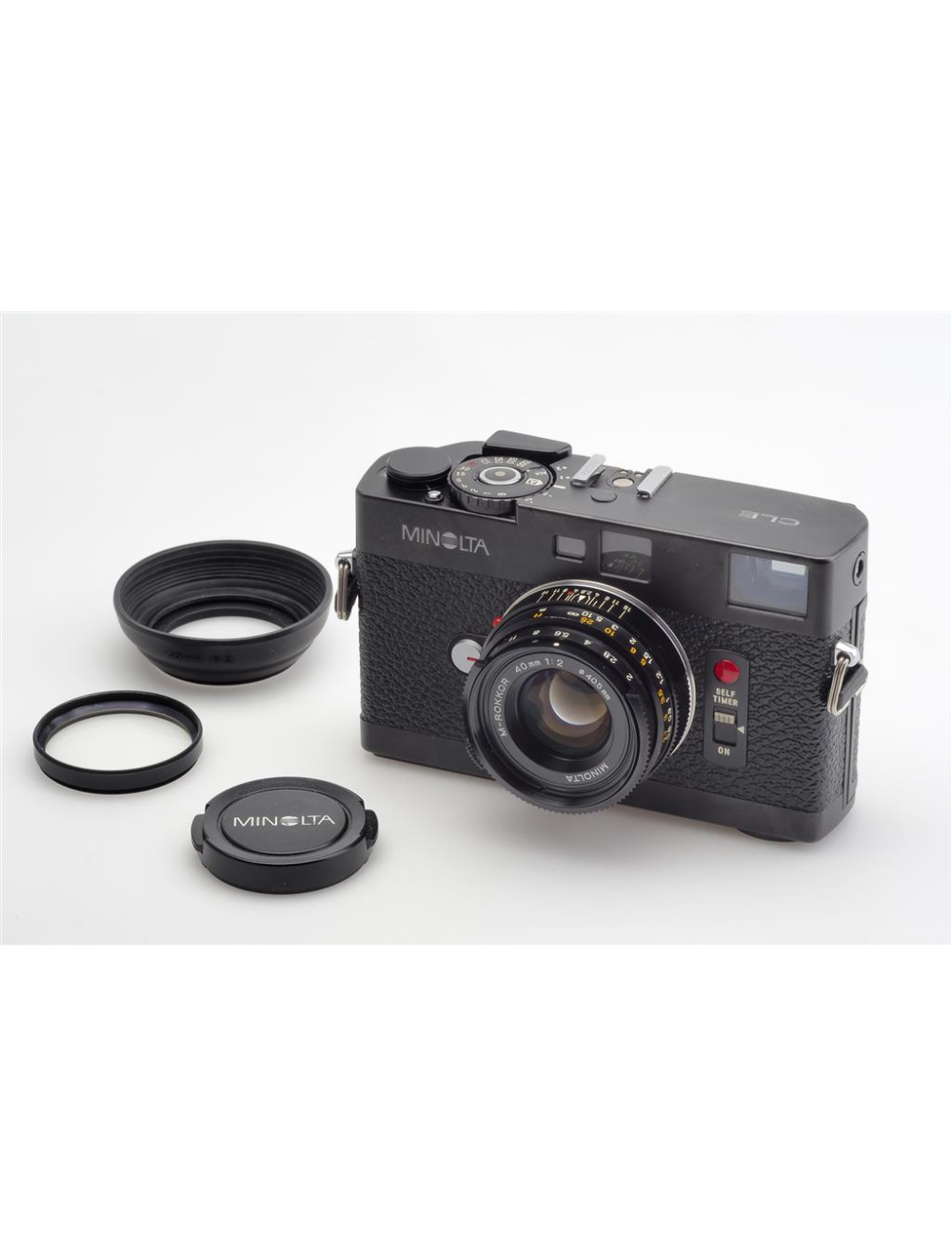 Minolta CLE Black w. 2/40mm M-Rokkor & Hood #1011172 | JO GEIER