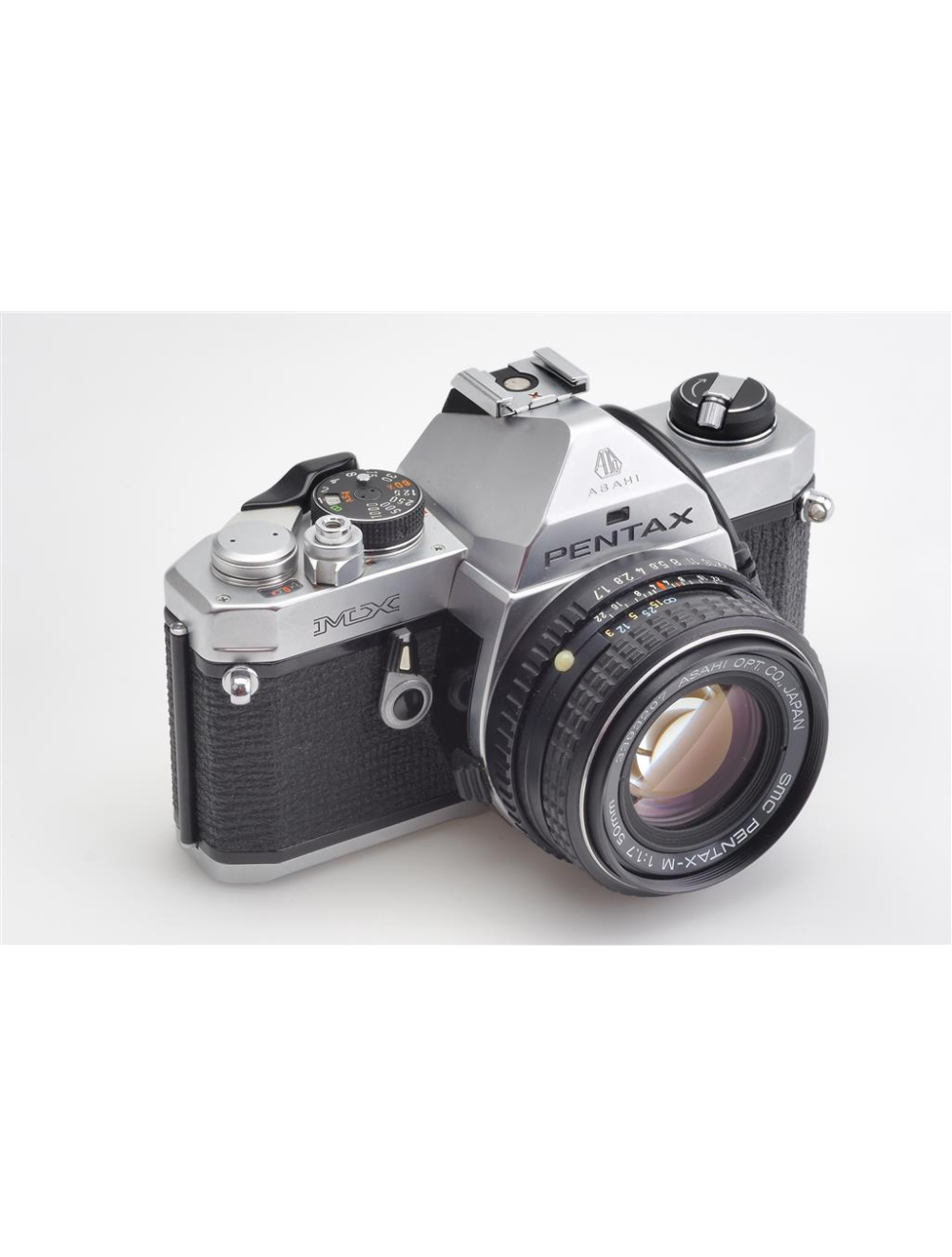 Pentax MX Chrome w. Pentax-M 1.7/50mm & Data Back & Winder | JO GEIER