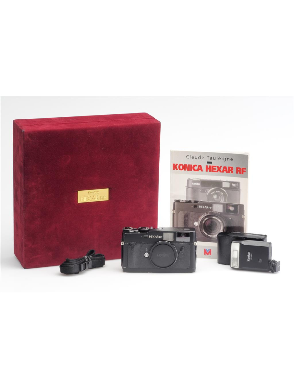 Konica Hexar RF Black Body w. Flash & Box #1442839 | JO GEIER