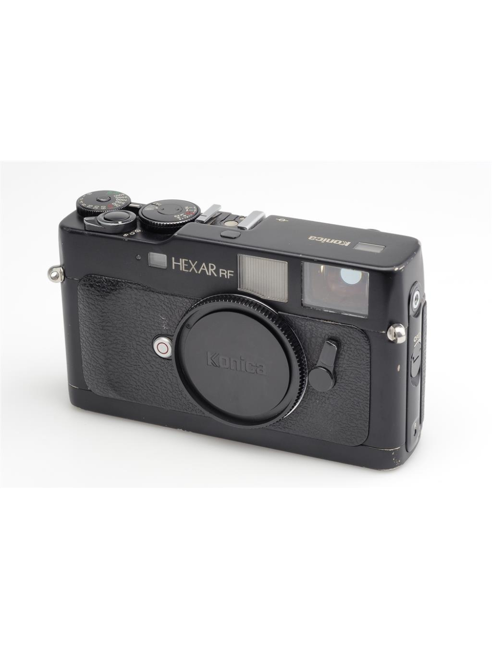 Konica Hexar RF Black Body w. Flash & Box #1442839 | JO GEIER
