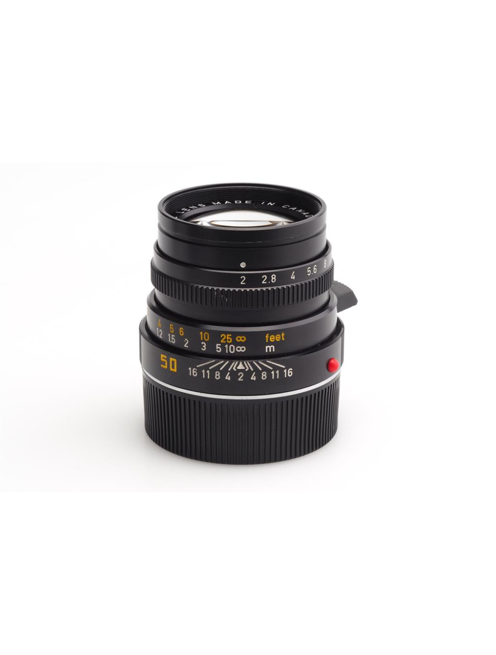 Leitz Leica M Summicron-M 2/50mm Black 11819 w. Hood 12585