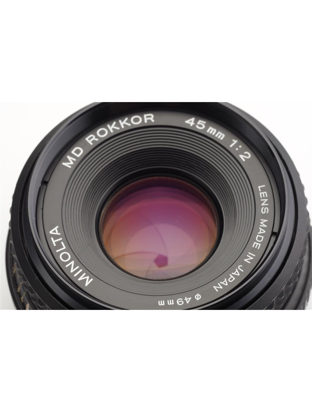 Objectif Minolta MD Rokkor 45mm F/2 - Monture MD - Pour Appareils Photo Argentiques - Occasion Très Bon état
