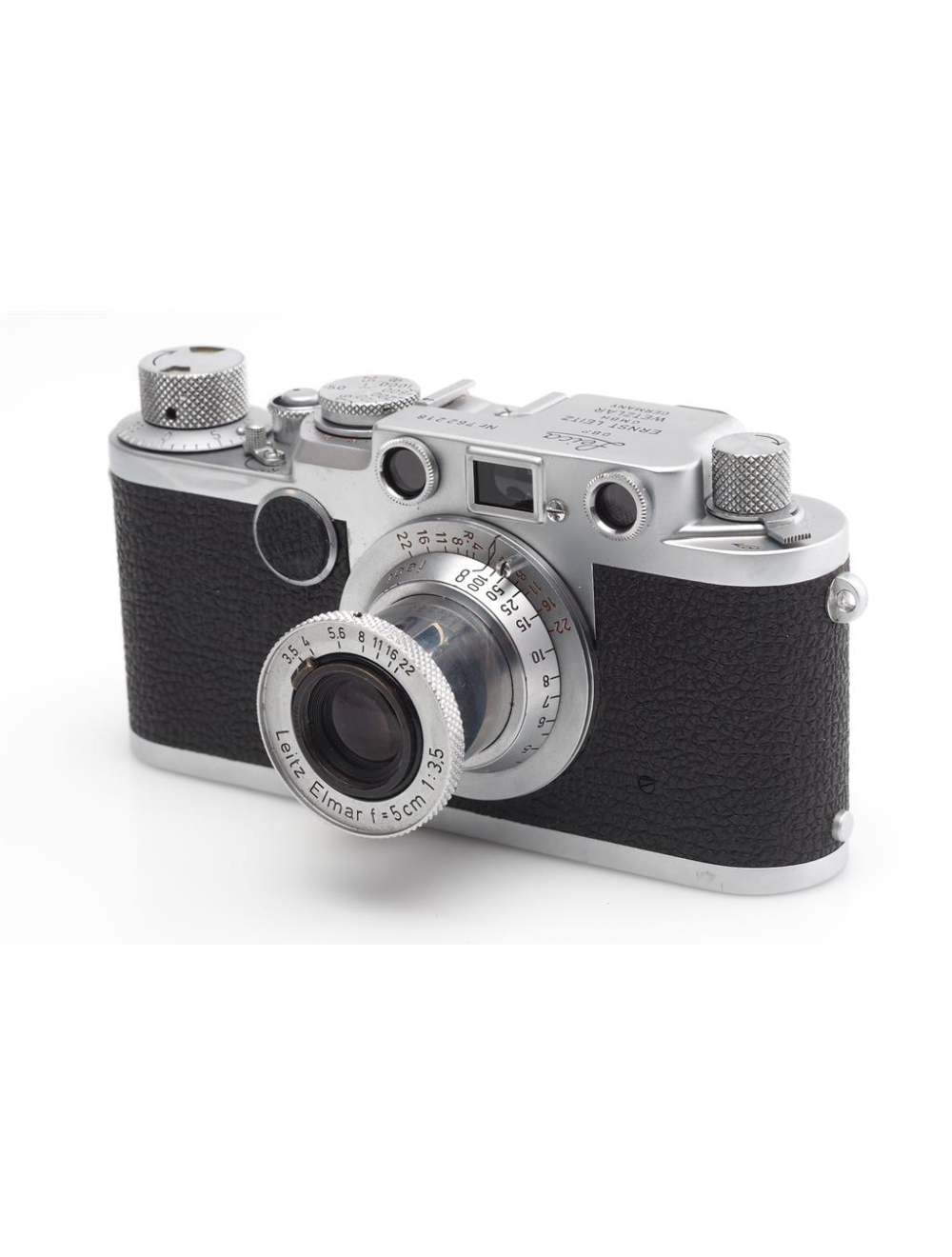 Leitz Leica IIf Chrome Red Dial w. Elmar 3.5/5cm | JO GEIER