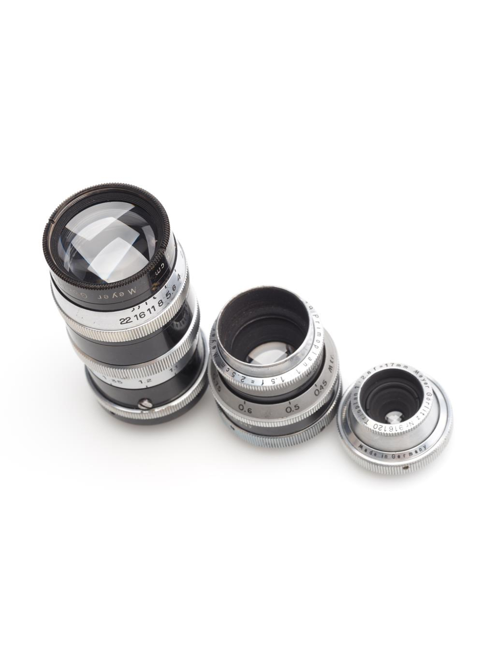 Meyer Görlitz f. C-Mount 2.8/17mm 1.5/2.5cm 2.8/7.5cm Finder | JO