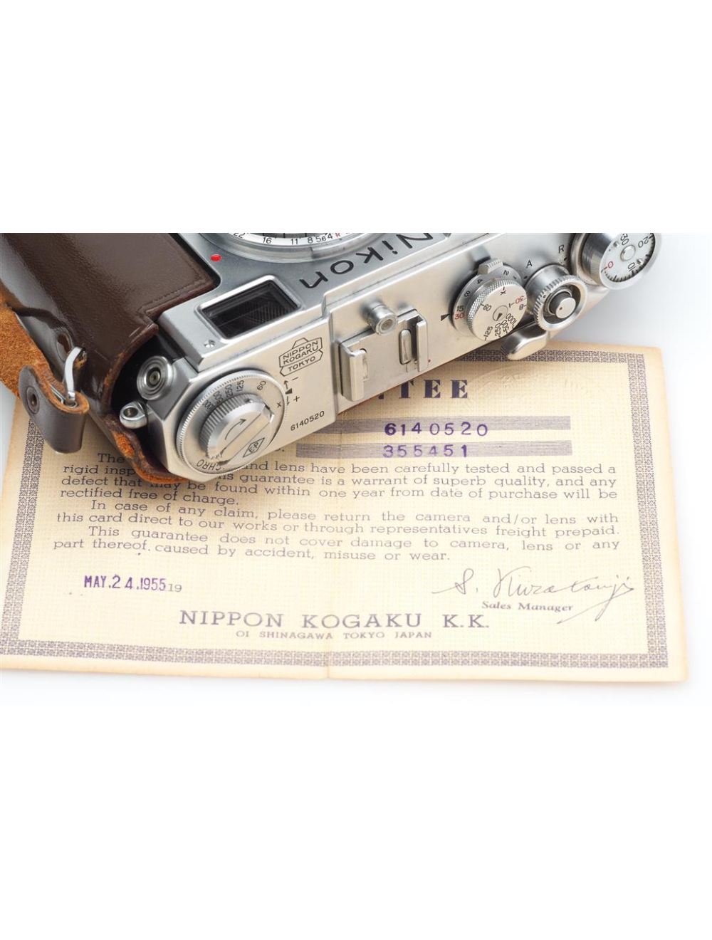 Nippon Kogaku Nikon S2カメラ ビンテージ 希少カメラ 後期 Nikon S2 Black Dial Rangefinder Nippon Kogaku Camera Kit w/ 35mm