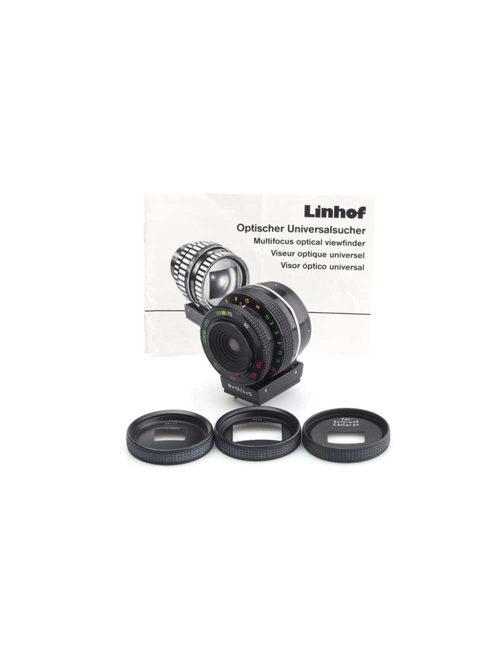 Linhof Universalsucher ファインダー Linhof Universal Finder Sucher f. 9x12/4x5 w. 3x Masks | JO GEIER