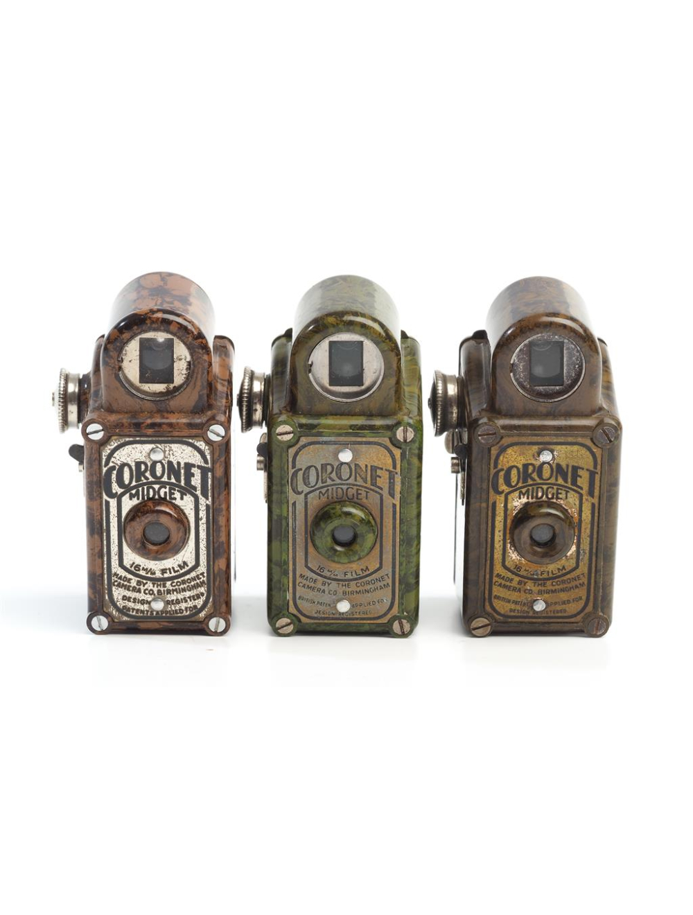 Coronet Midget Camera Lot Brown Green Dark-Green | JO GEIER