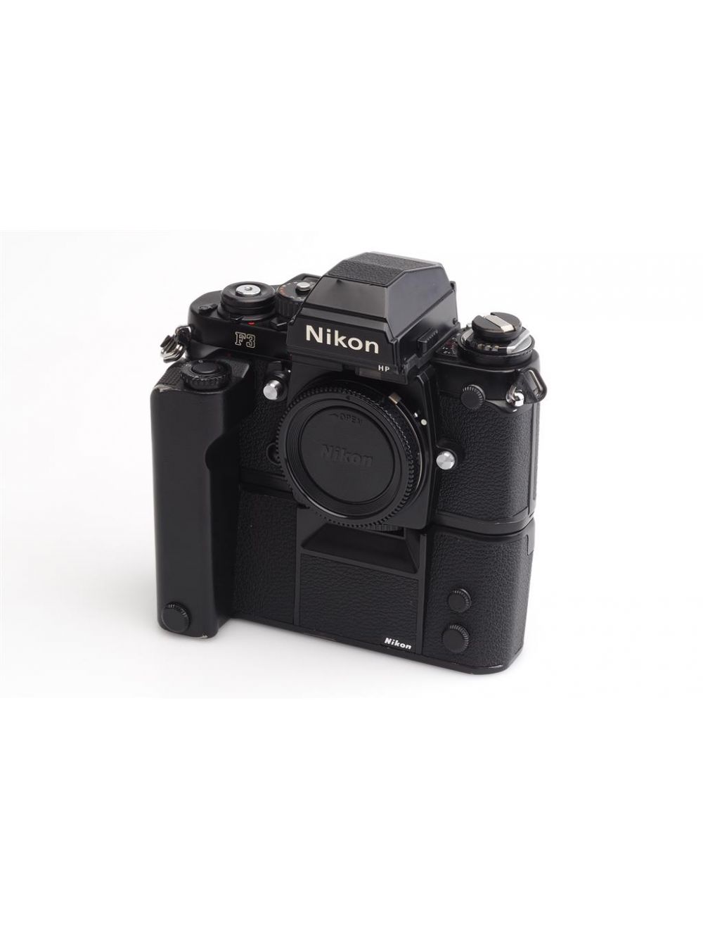 Nikon F3 HP Black Body w. MD-4 Motor Drive | JO GEIER - MINT & RARE