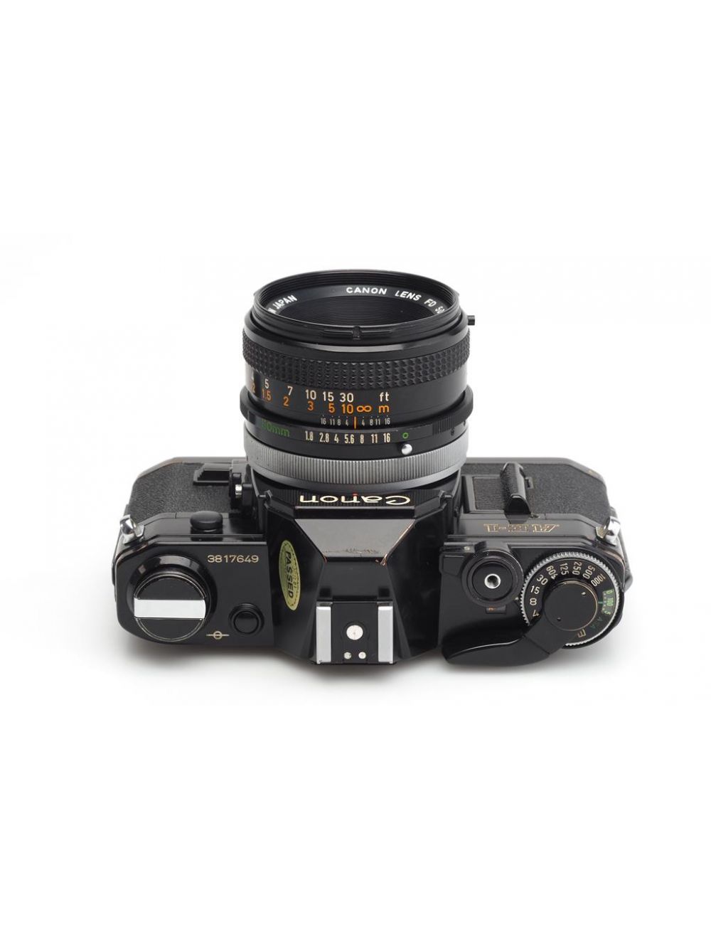 Canon AE-1 Black Paint w. 1.8/50mm S.C. #3817649