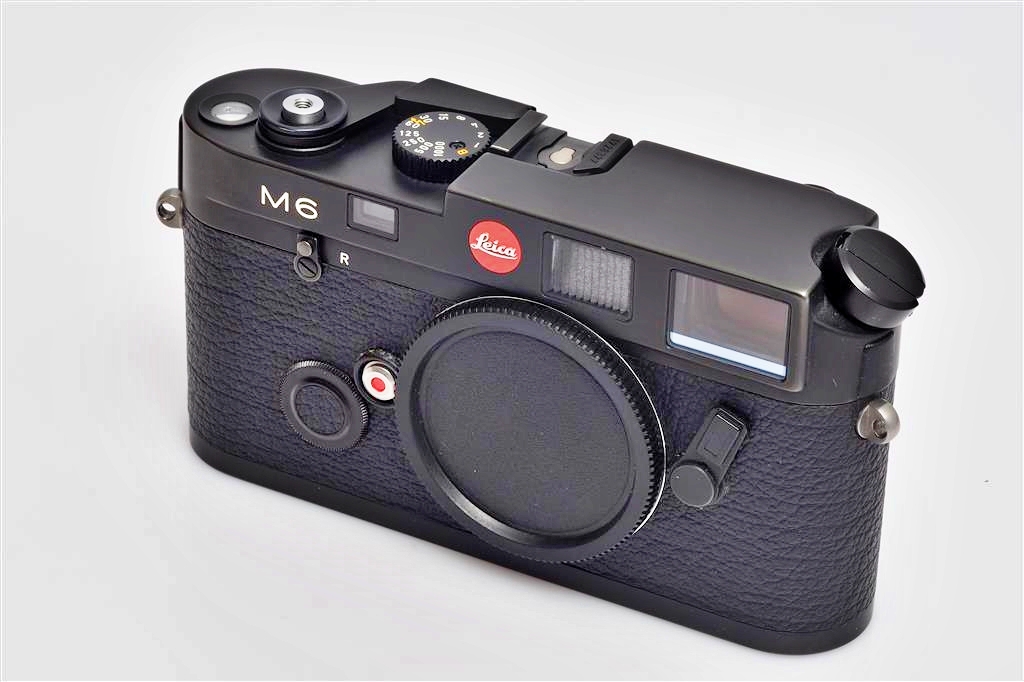 Black Leica M6 camera with big M6 lettering/logo