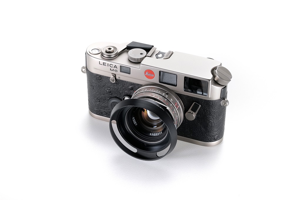 Leica M6 Titanium camera with lens and hood 