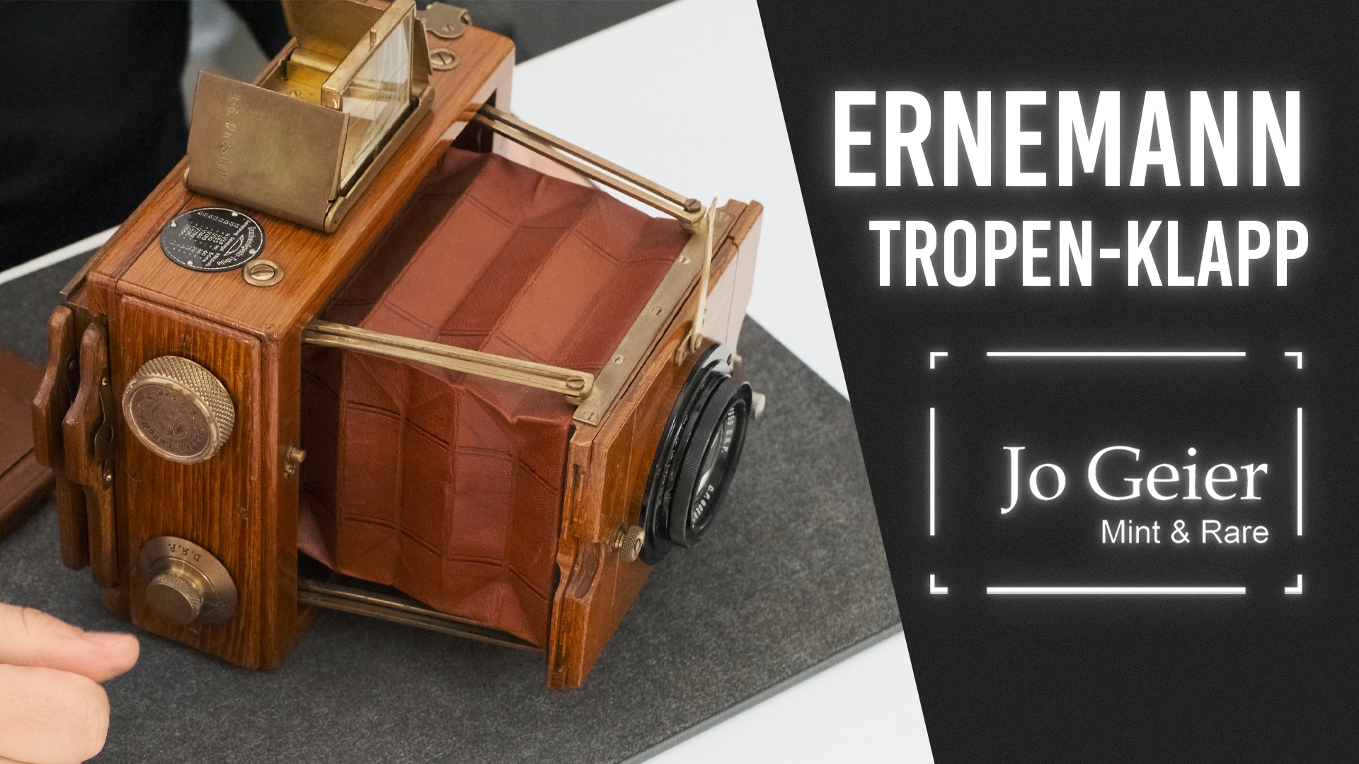Ernemann Tropen Klappkamera 9x12cm Tropical Klapp Folding Camera - Video - Jo Geier
