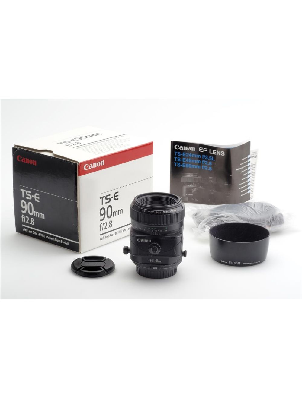 canon ts e 2 8 90mm tilt shift lens w hood box 25744