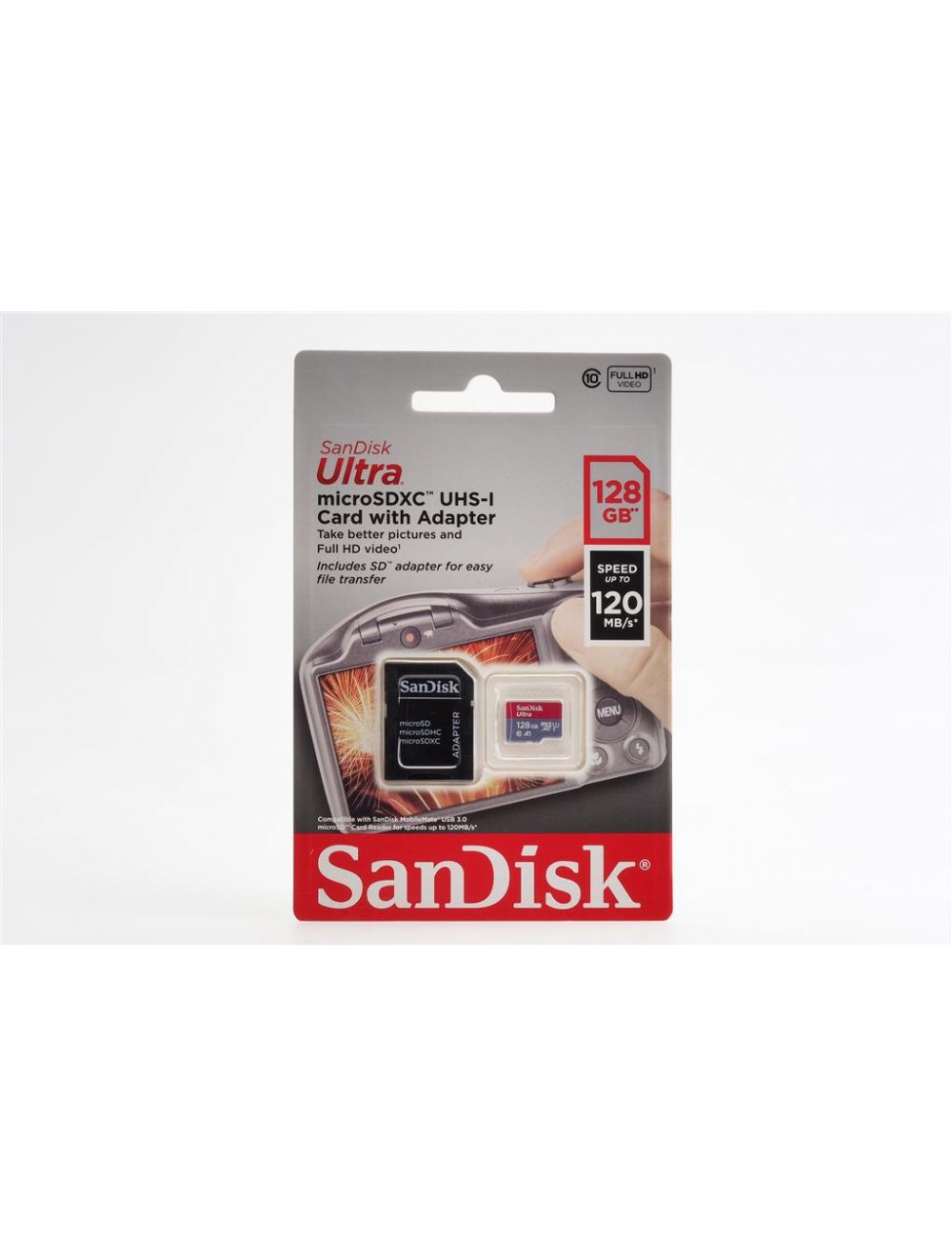 SanDisk 128GB microSDXC Ultra Card UHS-I 120MB/s w. Adapter | JO GEIER -  MINT & RARE